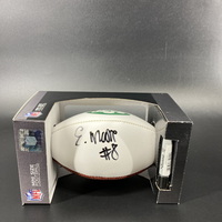 Jets - Elijah Moore Signed Mini Football With Jets Logo