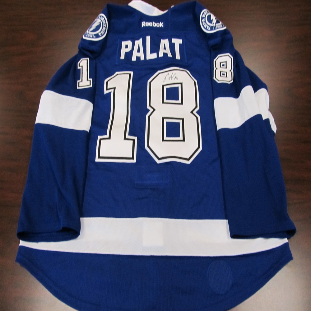 Ondrej Palat Signed Blue 201415 Regular Season Game Worn Jersey