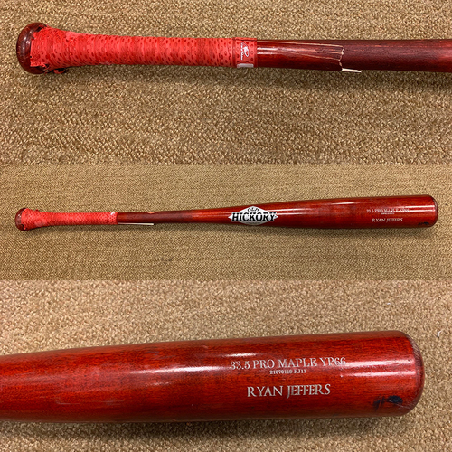 Minnesota Twins: 2021 Game-used bat - P: Jordan Luplow, H: Ryan Jeffers, 10th Homerun, Bottom 8 - 8/14/2021 vs TB, P: Justin Garza, H: Ryan Jeffers, 11th Homerun, Bottom 6 - 8/16/2021 vs CLE