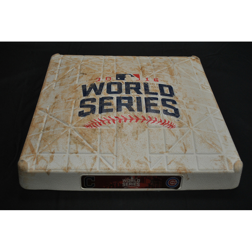Game-Used Base - 2016 World Series Game 6 - Chicago Cubs vs. Cleveland Indians - 1st Base Innings 3-4