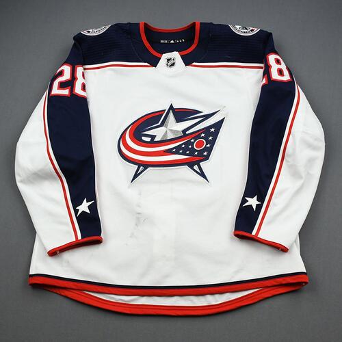 Image of Bjorkstrand, Oliver<br>White Set 1<br>Columbus Blue Jackets<br>2019-20<br>#28