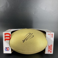 NFL - Bengals Jermaine Burton Signed Gold Composite Football