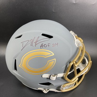 HOF - Bears Devin Hester Signed Replica Slate Speed Helmet with HOF 24 I...