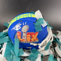 Eagles - AJ Brown Signed Commemorative Super Bowl LIX Mini Helmet With O...