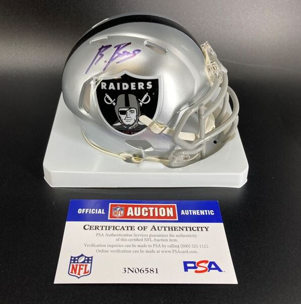 NFL - Raiders Brock Bowers Signed Mini Helmet