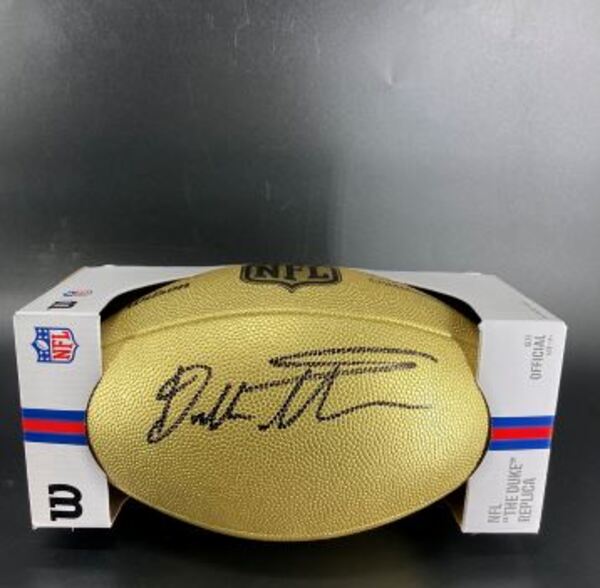 NFL - Bears Dillon Thieneman Signed Gold Composite Football