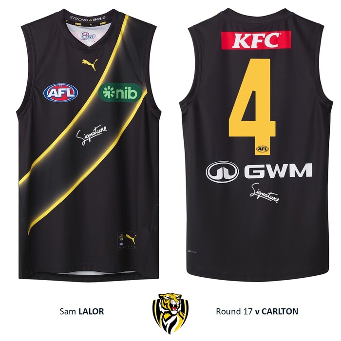 Photo of Sam Lalor #4 Richmond 2026 Stealth Guernsey