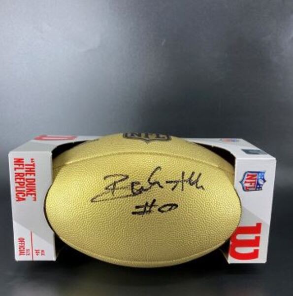 NFL - Jets Braelon Allen Signed Gold Composite Football