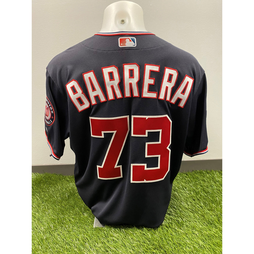 Team-Issued Tres Barrera 2019 Navy Script Jersey with Postseason Patch