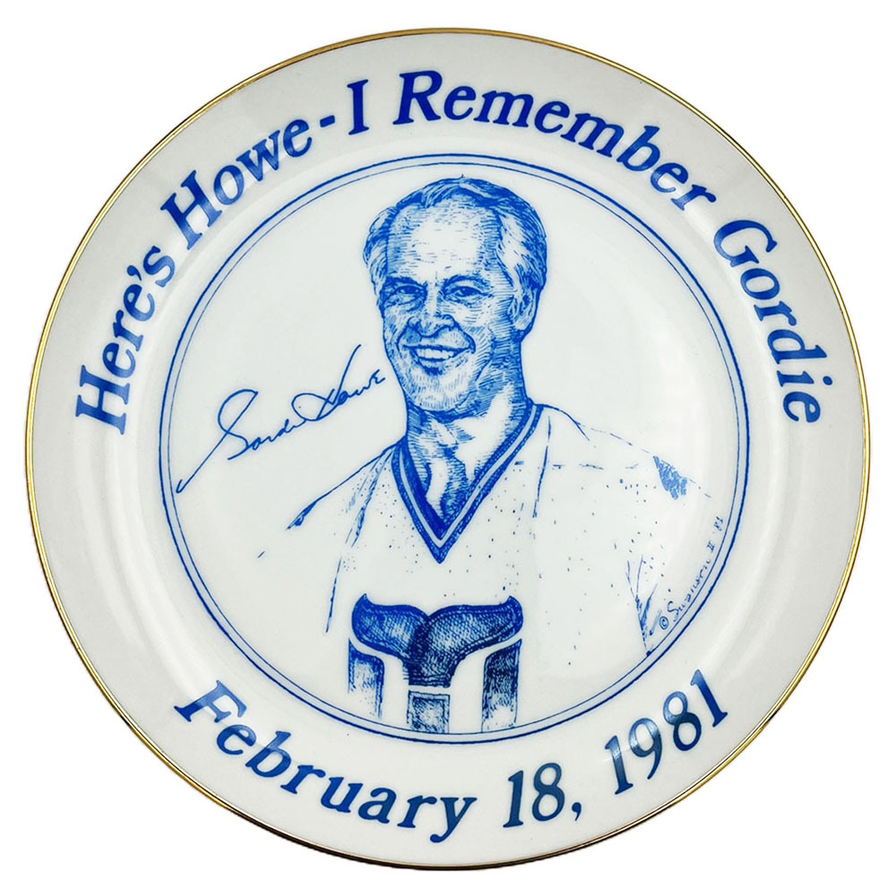 Here's Howe I Remember Gordie Howe Commemorative plate
