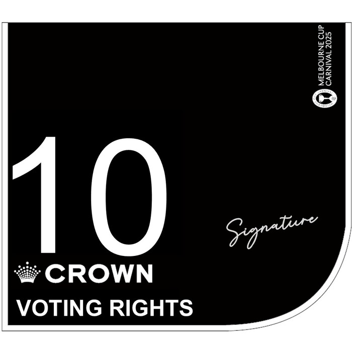 Photo of #10 Voting Rights - Jordan Childs Signed Crown Oaks Day Saddlecloth