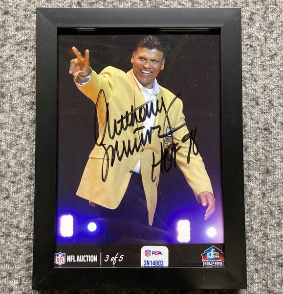 HOF - Bengals Anthony Munoz NFL Auction Exclusive Signed 5x7 Photo Indiv...