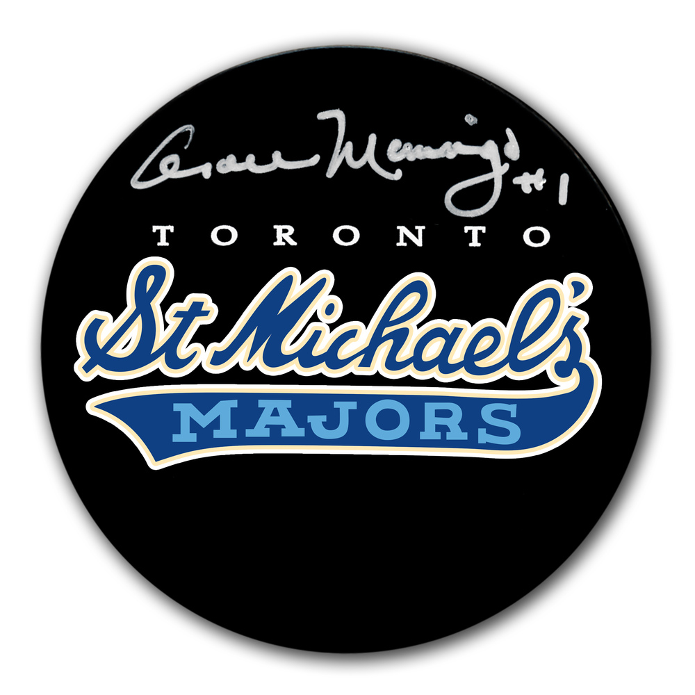 Cesare Maniago Toronto St. Michaels Majors Autographed Puck