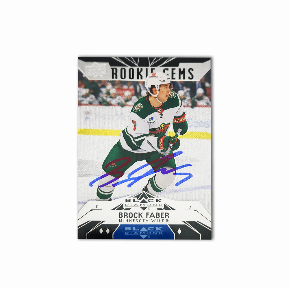 2023-24 UD Black Diamond #BD-37 BROCK FABER Autographed Rookie Card  