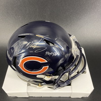 HOF - Bears Mike Singletary Signed Mini Helmet with HOF 98 Inscription