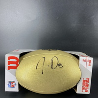 NFL - Commanders Jayden Daniels Signed Gold Composite Football