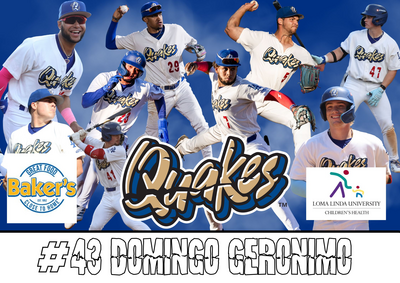 White Home Jersey #43 Domingo Geronimo - Size 50