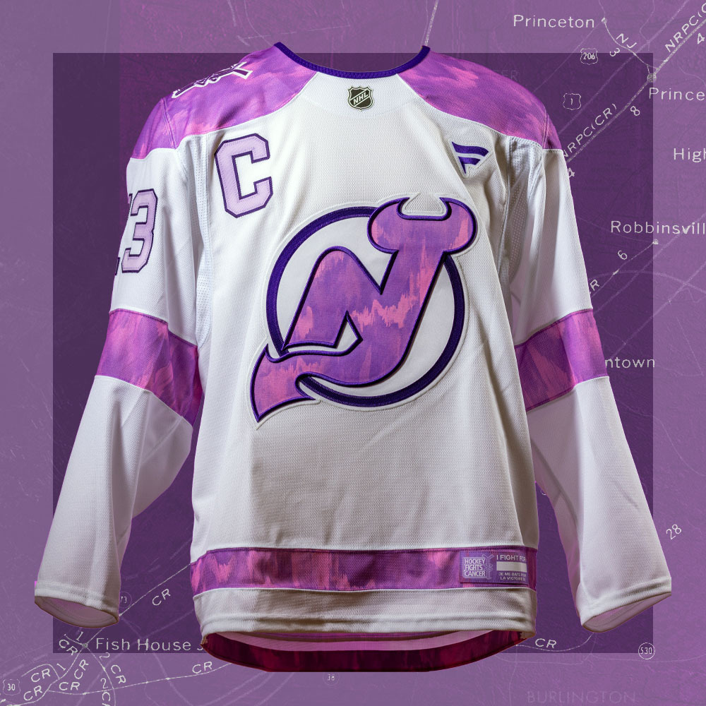 Brett Pesce #22  Autographed 2025-26 Hockey Fights Cancer Jersey - New Jersey Devils 