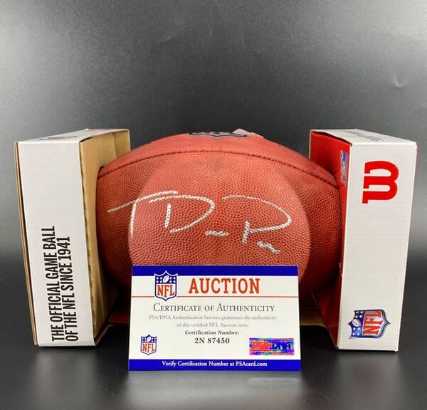 NFL - 49ers Tyrion Davis-Price Signed Authentic Football