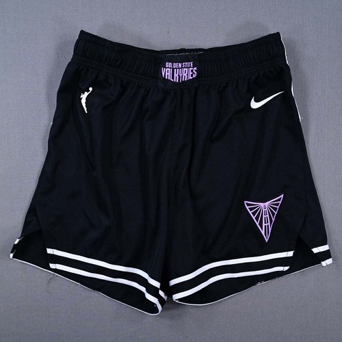 Image of Leite, Carla - Golden State Valkyries - Game-Issued Black Explorer Edition Shorts - 2025 WNBA Season