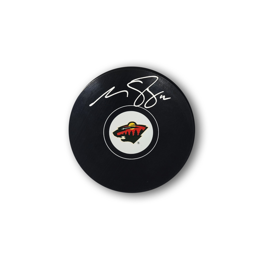 Matt Boldy Autographed Minnesota Wild Hockey Puck