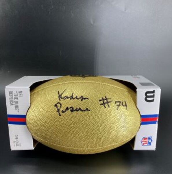 NFL - Dolphins Kadyn Proctor Signed Gold Composite Football