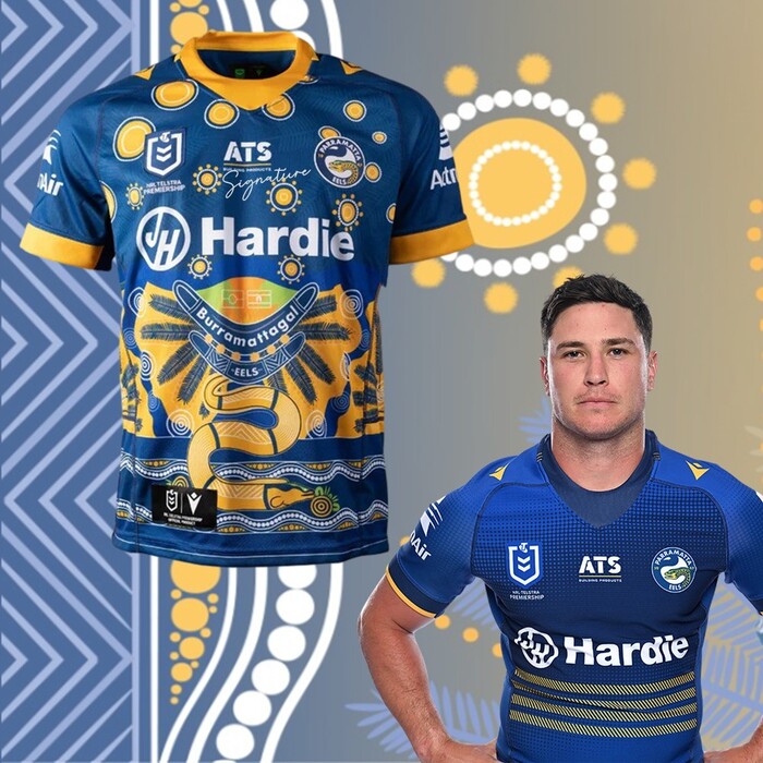 Photo of Mitchell Moses #7 2025 Parramatta Eels Indigenous Jersey
