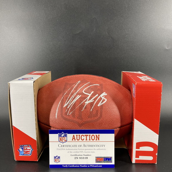 NFL - Patriots Matthew Slater Signed Authentic Football with Pro Bowl Logo