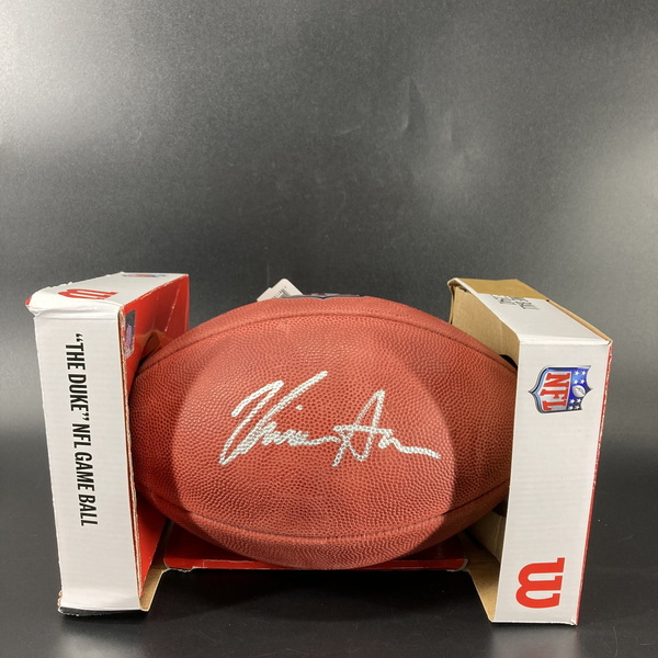 NFL - Commanders Kazmeir Allen Signed Authentic Football