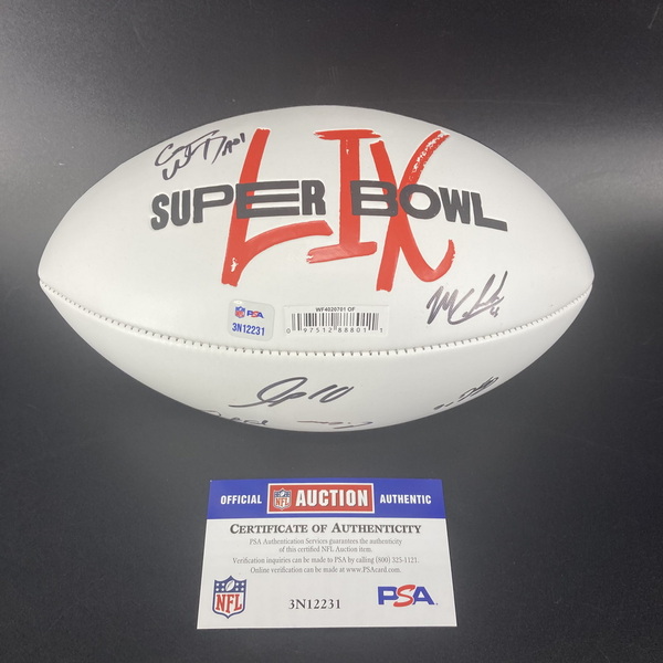 NFL - Chiefs Multi Sign Commemorative Super Bowl LIX Panel Ball Signed B...