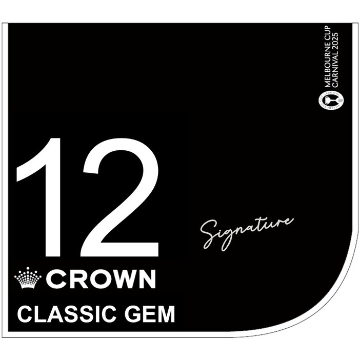 Photo of #12 Classic Gem - Ben Allen Signed Crown Oaks Day Saddlecloth