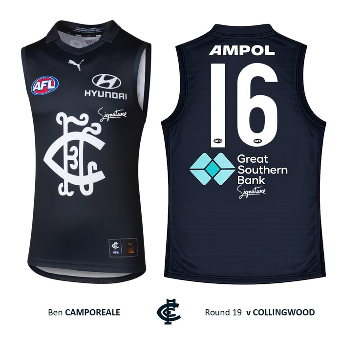 Photo of Ben Camporeale #16 Carlton 2026 Heritage Guernsey