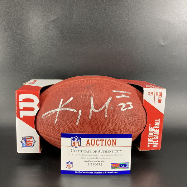 NFL - Colts Kenny Moore Signed Authentic Football