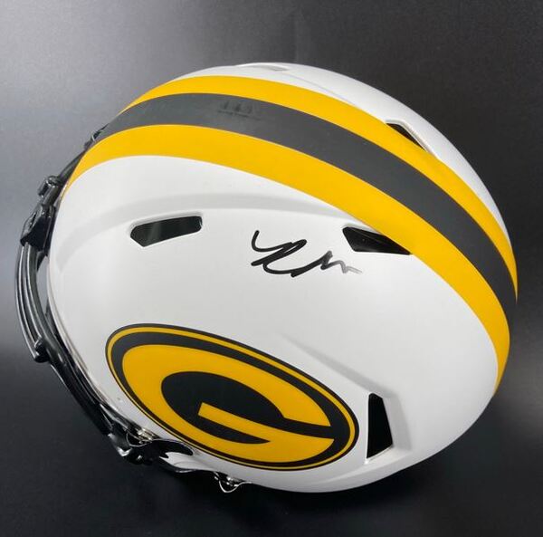 NFL - Packers Romeo Doubs signed lunar eclipse helmet