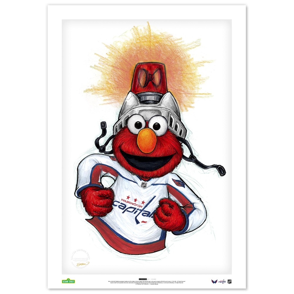 Elmo Loves Goals! x Washington Capitals Limited Edition Print by S. Preston