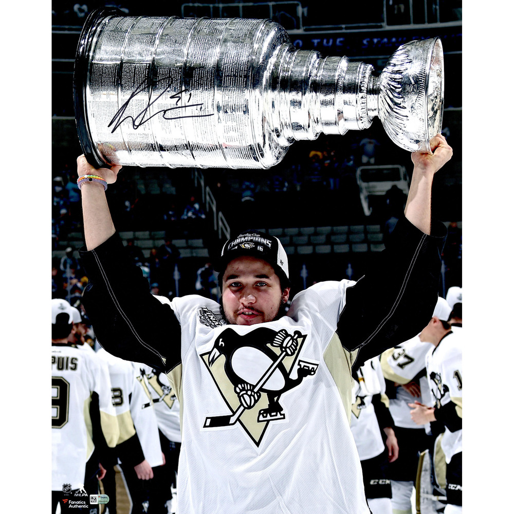 Derrick Pouliot Pittsburgh Penguins 2016 Stanley Cup Champions Autographed 16