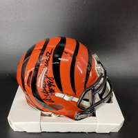 HOF - Bengals Anthony Munoz Signed Mini Helmet with HOF 98 Inscription
