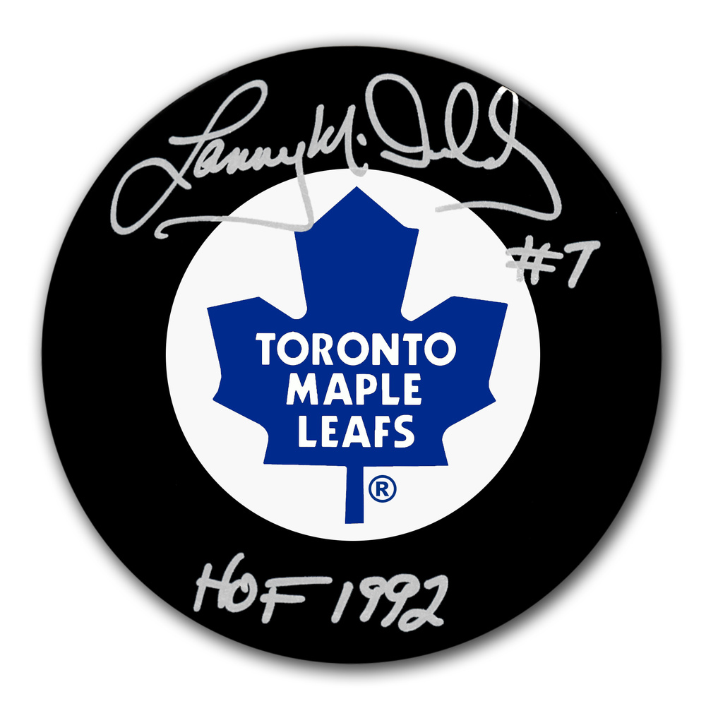 Lanny McDonald Toronto Maple Leafs HOF Autographed Puck