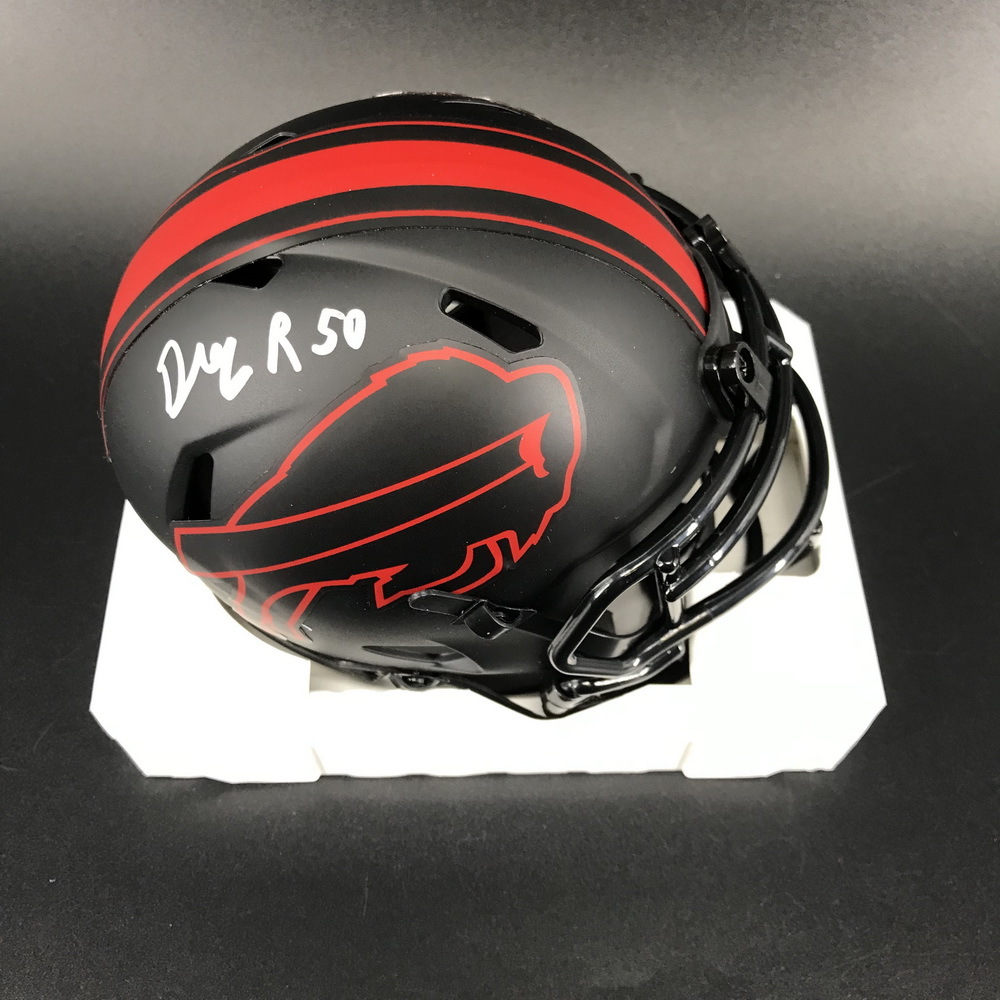 Bills Gregory Rousseau Signed Eclipse Mini Helmet The official
