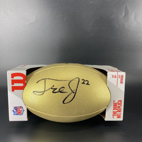 NFL - Jets Tre Jenkins Signed Gold Composite Football