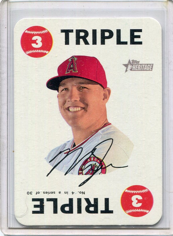 2017 Topps Heritage Topps Game #4 Mike Trout