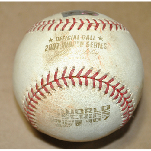 Game-Used Baseball - 2007 World Series Game 3 - Boston Red Sox vs. Colorado Rockies