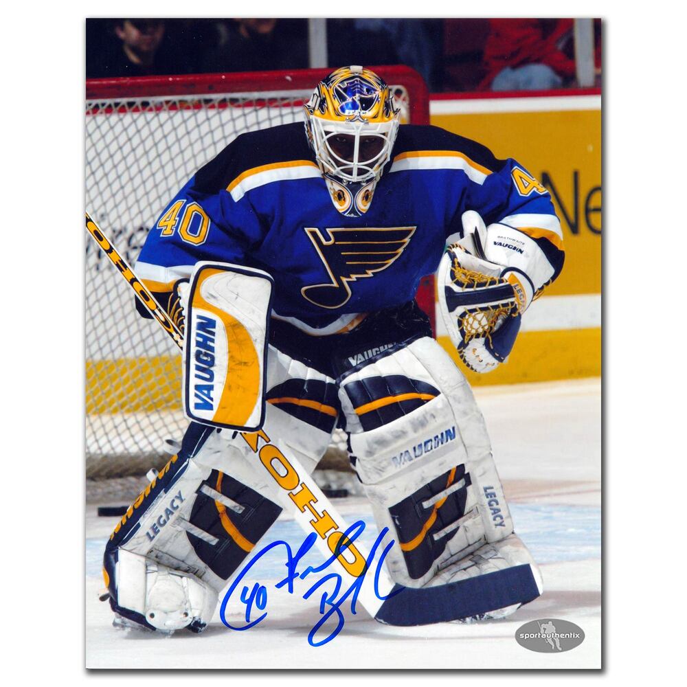 Fred Brathwaite St. Louis Blues Action Autographed 8x10