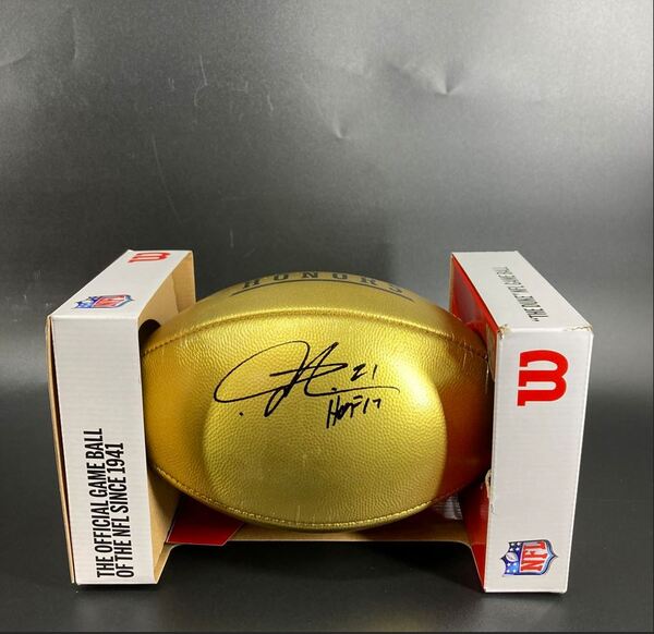HOF - Chargers LaDainian Tomlinson Signed Gold Honors Football