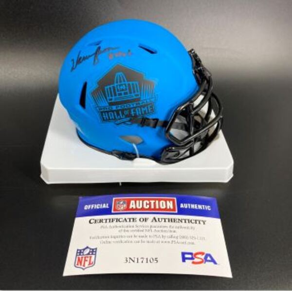 HOF - Oilers Warren Moon Signed Rave Mini Helmet