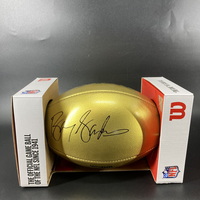 NFL - Lions Barry Sanders Signed Gold Honors Football