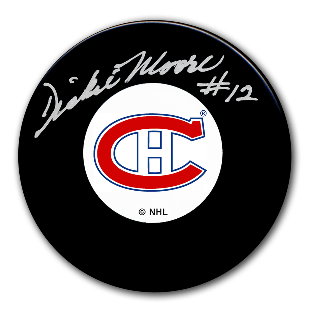 Dickie Moore Montreal Canadiens Original 6 Autographed Puck