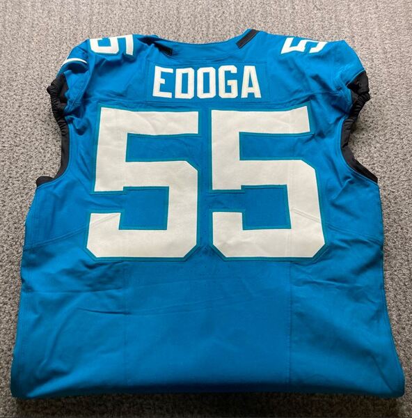 London Games - Jaguars Chuma Edoga Game Worn Jersey (10/19/2025) Size 48...