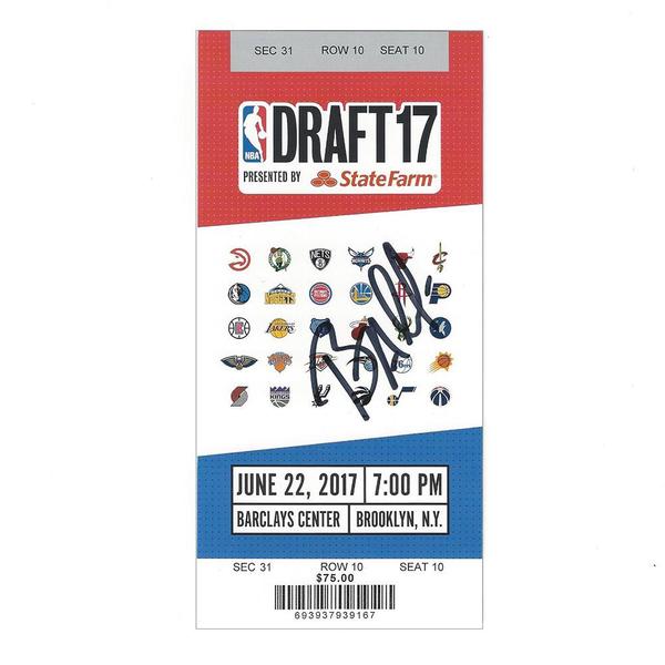 Bam Adebayo Miami Heat 2017 NBA Draft Autographed Draft Ticket NBA Auctions