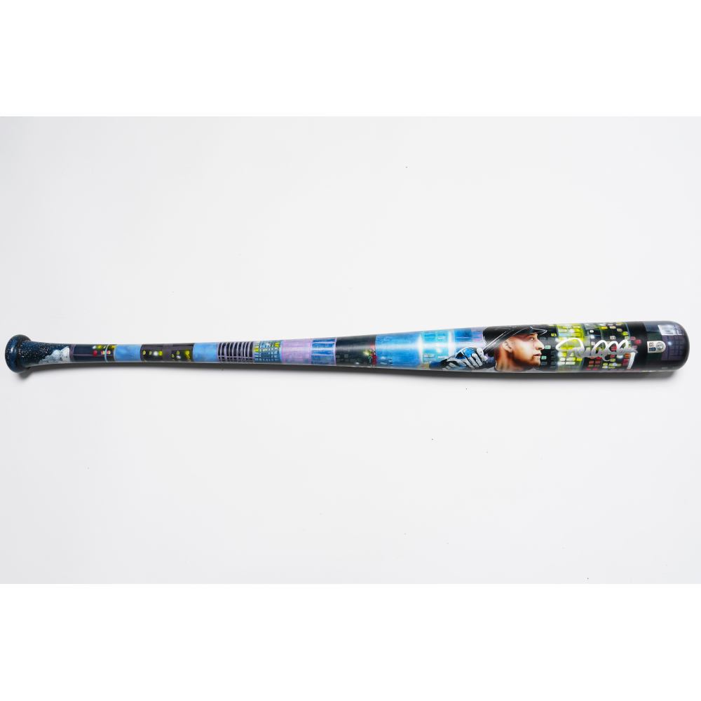 Derek Jeter Autographed City Lights Commemorative Bat One of One